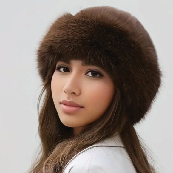 Faux Fur Winter Hat — Luxurious Style, Cozy & Soft. PURPLE - Picture 5 of 7